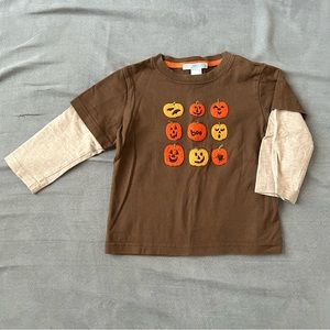 Felted Janie & Jack Halloween long sleeved shirt, boy size 18-24 months